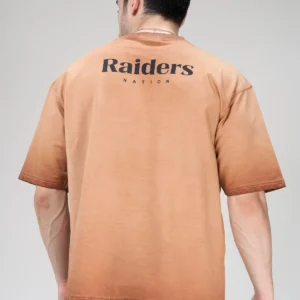 Alternative view of acidwash raider mustard half sleeve t-shirt